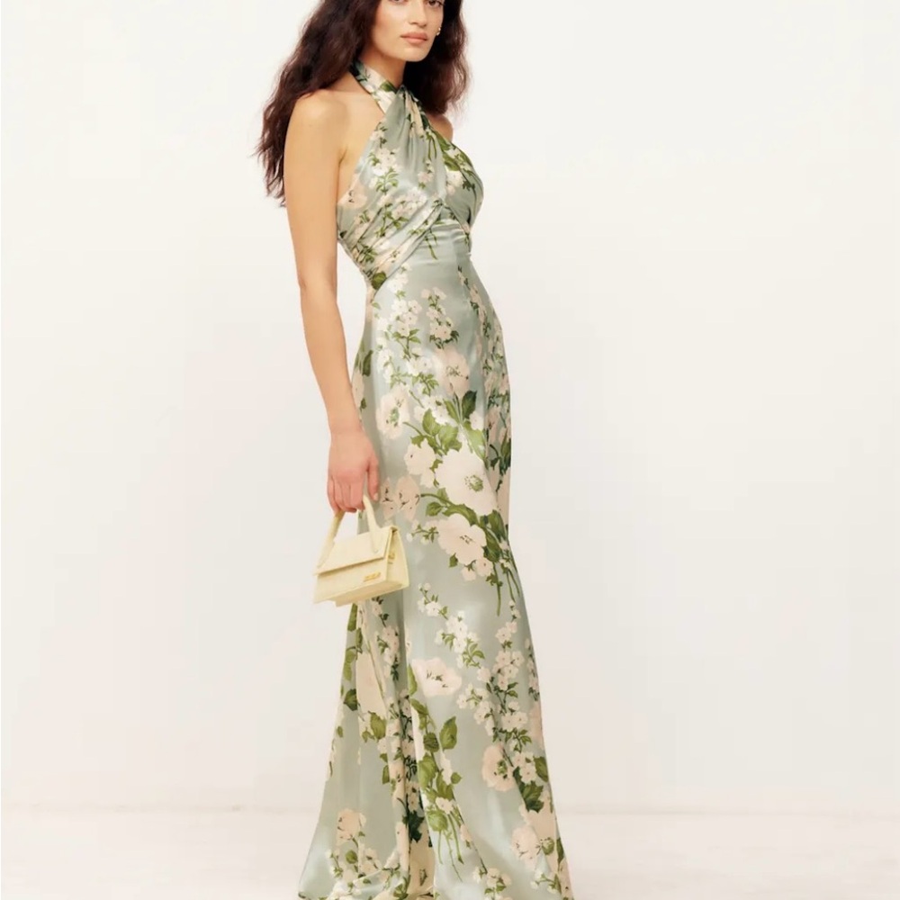 Reformation Petites Veria Silk Dress